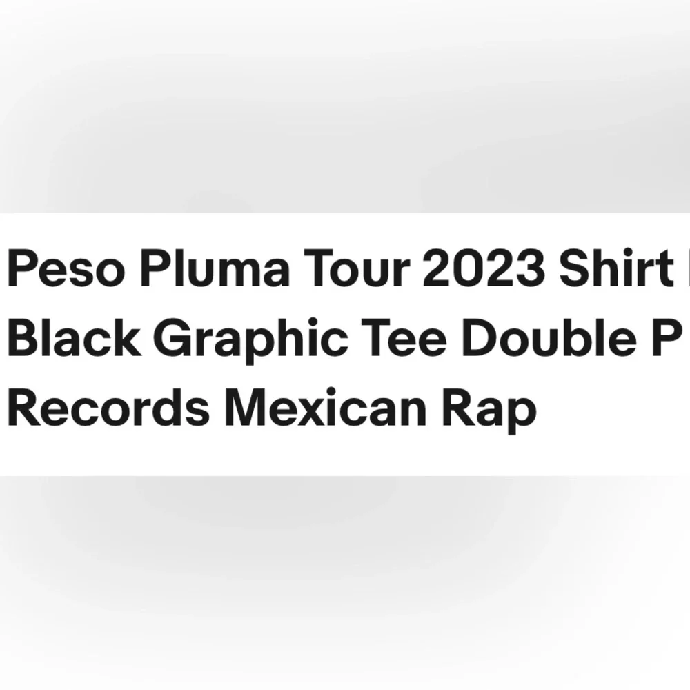 Preowned Peso Pluma 2023 Tour T-shirt Unisex Small Size . - Picture 5 of 16